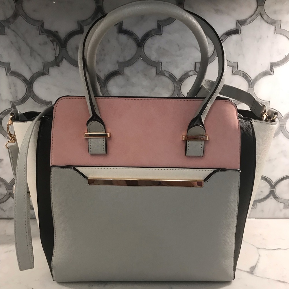 BooHoo Large tote. Sudette & PU.